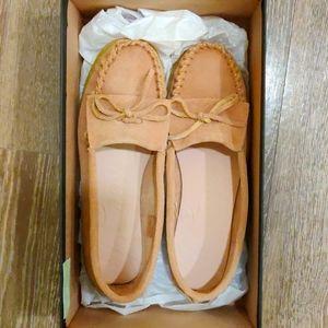 JCrew calf suede unlined moccasins size 8 US